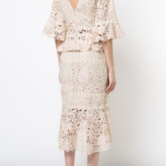 NICOLE MILLER Women's Flutter Sleeve Embroidered Dress Size 0 - Picture 9 of 11